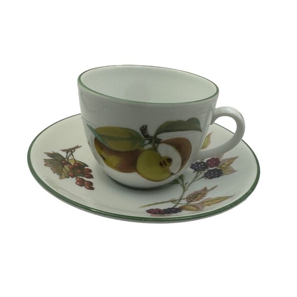 Royal Worcester Evesham Vale Cup & Saucer Set - Picture 1 of 6